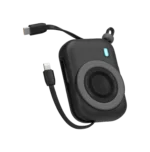 Lzel PentaEnergia Station 5X Wireless Power Bank Charging Dock 10000 mAh Built-In-Cable - Black - Image 2