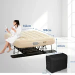 Self-Inflating Folding Mattress with Foldable Metal Frame