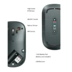 UGREEN Ergonomic Wireless Mouse 4000DPI | Silent Dual Mode - Green - Image 3