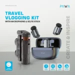 Pawa Travel Vlogging kit with Microphone & Selfie stick - Image 7
