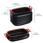 37L Foldable Car Storage Box – Heavy-Duty Retractable Organizer for Tools, Food & Trunk Storage - Image 4