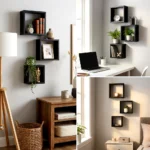 Decorative Square Wall Shelves Set – 3 Pieces in Different Sizes (Large, Medium, Small)