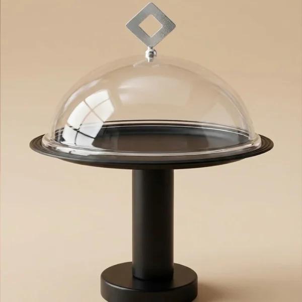 Luxury Cake Stand with Clear Cover – Elegant Dessert & Pastry Serving Tray