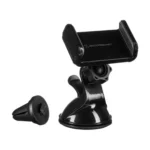 Scosche Suction Cup Mount with Vent Clips / Window Mount, Dashboard, Vent / 360 rotation for Mobile Devices 3-in-1