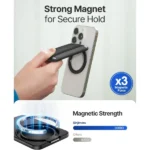 Sinjimoru MagSafe Wallet M-Band Stand - Black - Image 3