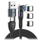 Statik 360 Pro 2.0 Magnetic Tip USB-C Cable 90cm - Black - Image 2