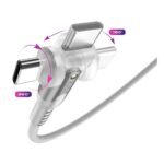 Statik PowerPivot Pro 100w Nylon Braided C-C Cable 1.8m - White - Image 3