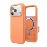 *Elago iPhone 17 Pro Magnetic Silicone Case (Camera Control Key Included) - Orange