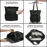 Naturehike Oxygen 2-way Portable tote Bag 18L - Black - Image 2