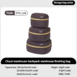 Naturehike CloudPouch Travel Compartment Organizers - Purple (3 pieces) - Image 2