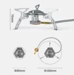 Naturehike Folding Camping Stove - Silver - Image 4