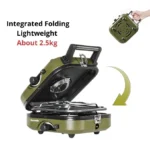 Naturehike Double Burner Folding Gas Stove - Army Green - Image 5