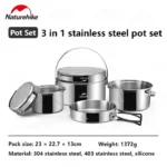 Naturehike Stainless Steel Pot Set - Image 2