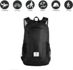 ⁦Naturehike Yunyan Silicone Folding Bag  18L - Black⁩ - الصورة ⁦3⁩