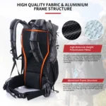 Naturehike Rock Hiking Backpack - Black (60L+5L) - Image 4