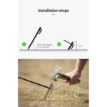 Naturehike Large stainless steel tent peg 25CM - Silver - Image 4