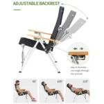 Naturehike TY03 Tall Recliner Lying Chair - Khaki - Image 3