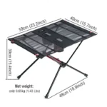Naturehike Outdoor Lightweight Folding Table - Black (Large) - Image 3