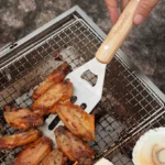 Naturehike Four-Piece Barbecue Tool Set - Wood + Stainless Steel - Image 5