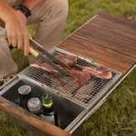 Naturehike Four-Piece Barbecue Tool Set - Wood + Stainless Steel - Image 4