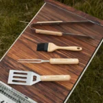 Naturehike Four-Piece Barbecue Tool Set - Wood + Stainless Steel - Image 2