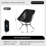 Naturehike Shanhian YL01 Lightweight Chair - Black (M) - Image 2
