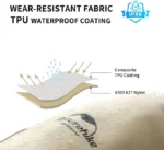 ⁦Naturehike TB03-Shimmer-TPU Wet and Dry Separation Waterproof Bag- Khaki (30L) (without shoes)⁩ - الصورة ⁦3⁩