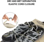 ⁦Naturehike TB03-Shimmer-TPU Wet and Dry Separation Waterproof Bag- Khaki (30L) (without shoes)⁩ - الصورة ⁦5⁩