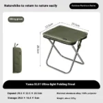 Naturehike Yamami XL01 Ultra Light Folding Stool - Green - Image 2
