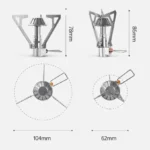 Naturehike Mini Folding Camping Stove - Silver - Image 3