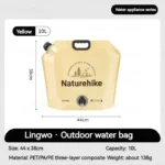 Naturehike Outdoor Water Bag - Yellow 10L - Image 2