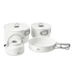 Naturehike Ceramic Non-Stick Pot Set - White (4pcs)