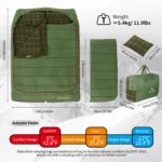 Naturehike Akino Double Sleeping Bag - Dill Green (220*160) - Image 3