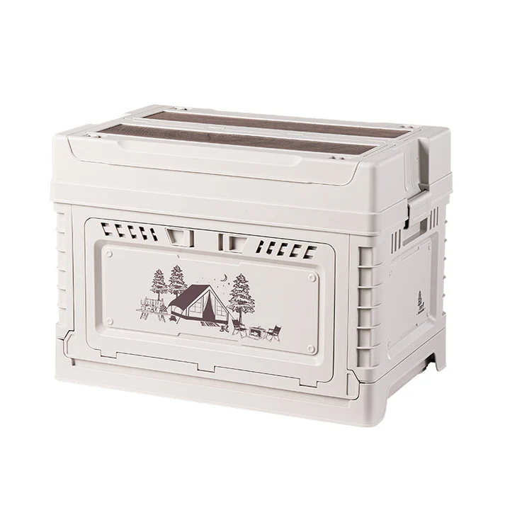 6975641886419 Naturehike Ling Yue S PP Folding Storage Box - Light Beige (50L + 10L) - Image 1