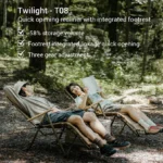 Naturehike Nightfall T08 Speed Towing Recliner - Coffee - Image 3