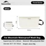 Naturehike Far Mountain Waterproof Toiletry Bag - White - Image 2