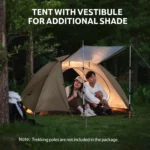 Naturehike Yunchuan Series Tent - Light Coffee Brown (210*(45+140+45)*115) - Image 7