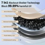 Naturehike Cloud Skies Awning Canopy Lite - Dark Brown Hexagon Vinyl-S (400*292) - Image 6