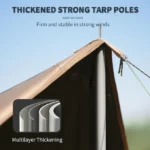 Naturehike Cloud Skies Awning Canopy Lite - Dark Brown Hexagon Vinyl-S (400*292) - Image 4