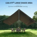 Naturehike Cloud Skies Awning Canopy Lite - Dark Brown Hexagon Vinyl-S (400*292) - Image 2