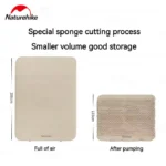 Naturehike Yugu C12 Comfort Automatic Inflatable Cushion With Inner Inflatable Pump - Beige Double (200*132*12) - Image 2