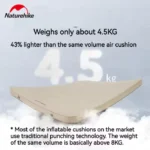 Naturehike Yugu C12 Comfort Automatic Inflatable Cushion With Inner Inflatable Pump - Beige Double (200*132*12) - Image 8