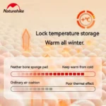 Naturehike Yugu C12 Comfort Automatic Inflatable Cushion With Inner Inflatable Pump - Beige Double (200*132*12) - Image 7