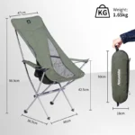 Naturehike YL06 Plus High Back Armchair - Jungle Green - Image 2