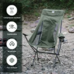 Naturehike YL06 Plus High Back Armchair - Jungle Green - Image 5