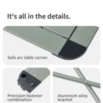 Naturehike Yamami L03 Casual Folding Table - Grey (Large) (69.5*69.5*56) - Image 3