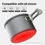 Naturehike Wild Trekkin Aluminium Alloy Pot Set - Dark Grey (4pcs) - Image 6