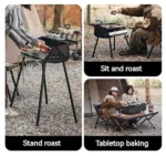 Naturehike Vertical Barbecue Grill - Black (80*48*84) - Image 6
