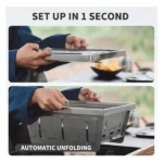 Naturehike Stainless Steel Folding Grill - Stainless Steel/Small - Image 6