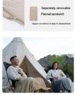 Naturehike RiXuan Envelope Hooded (USB-Heating) Cotton Sleeping Bag - Brown BE400 Right Zipper (220*80) - Image 3